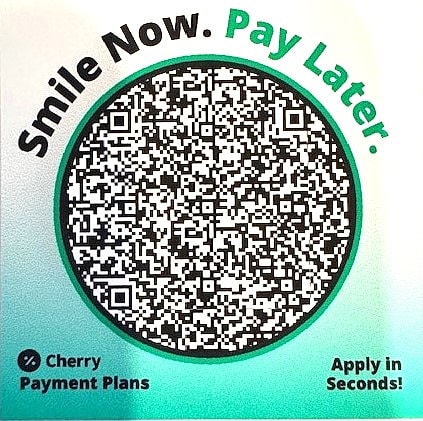 QR code for payment plan information.