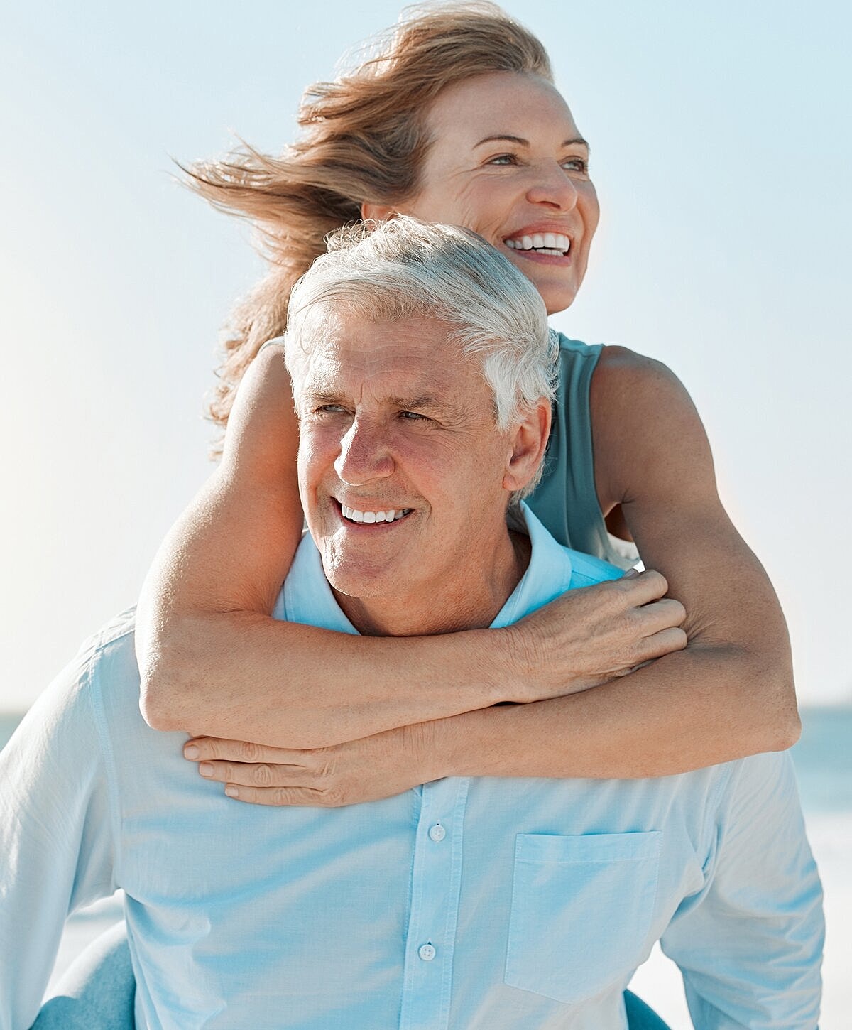 Patient smiling during dental check-up.