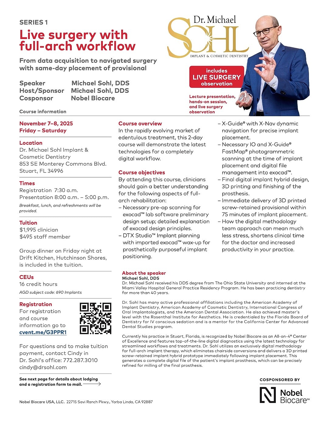 Live surgery course for full-arch workflow