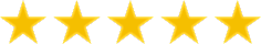 Five gold stars rating image