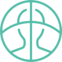 Minimalist abstract design of a human figure.