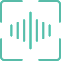 Audio waveform graphic design element