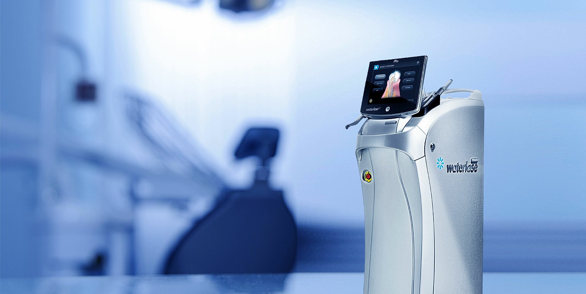 Dental water laser device in clinical setting